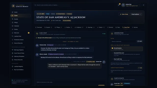 Case Chat with moderation