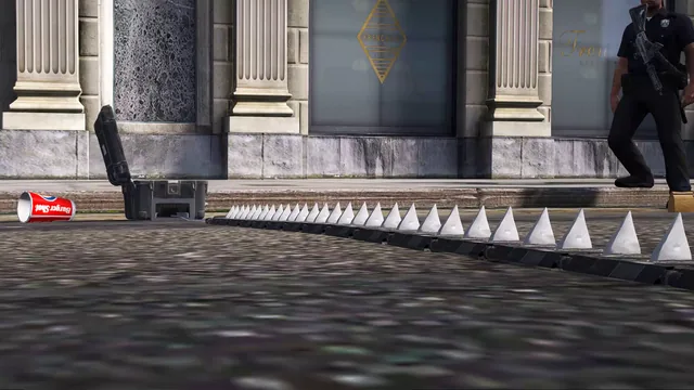 Deployed across the lane